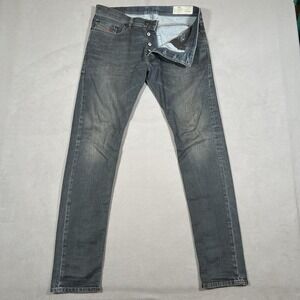 Diesel Jeans Men 34x33 Blue Tepphar Slim Carrot Button Fly‎ Stretch Denim